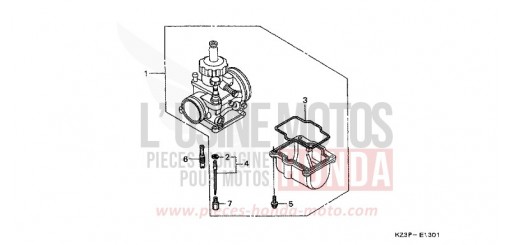 CARBURETOR OPTIONAL PARTS KIT (2) CR250RX de 1999